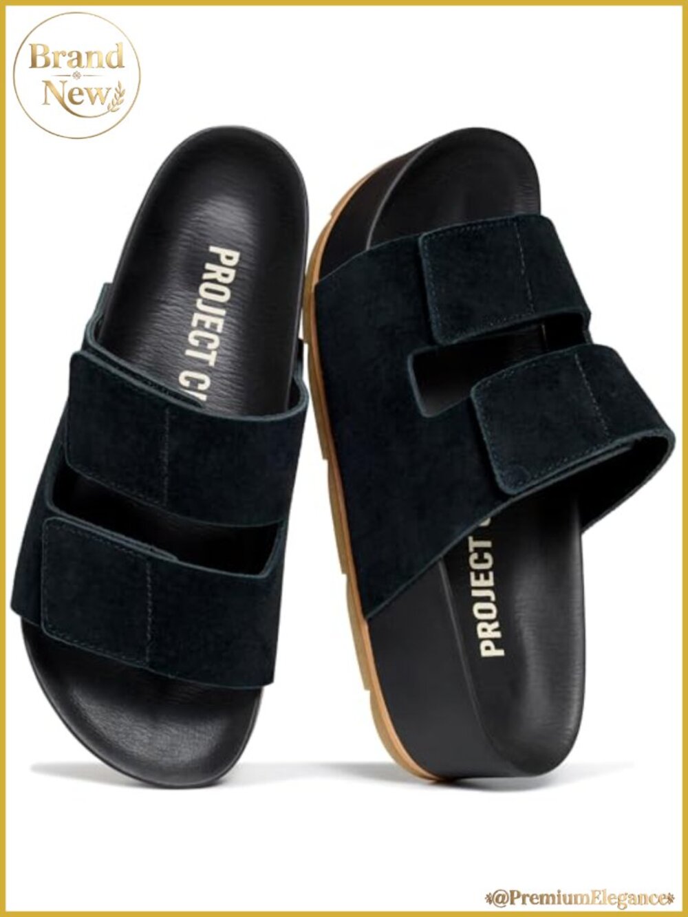 Genuine Leather Platform Wedge Sandals Women Adjustable Strap Water Resistant